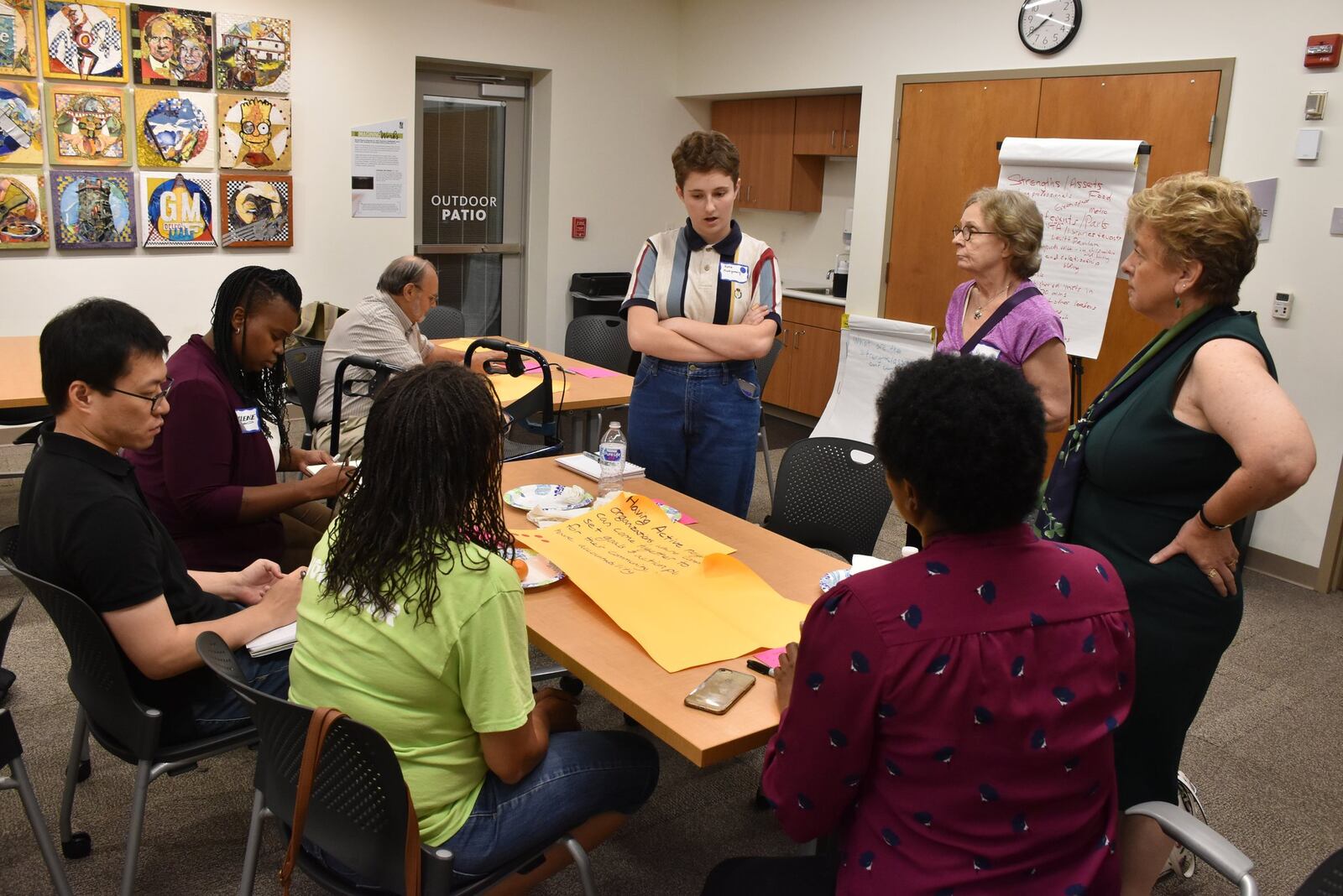 Participants in Tuesday night’s Your Voice Ohio forum in Kettering discuss ways to make their community better. CONTRIBUTED