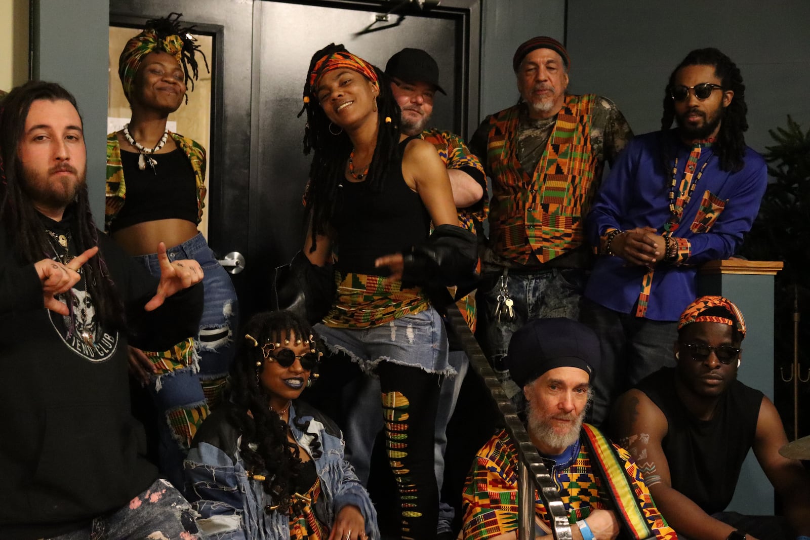 Local reggae-funk outfit Luv Locz Experiment, (clockwise from left) Chris “Taggs” Kennedy, Chikia Armstrong, Shani Dean, Phil Hutchinson, Ciam Carr, Jay-Vez Hicks, Izzy Ra.Feke, Chris Shepherd and Natural Onyx, will perform May 27 at Yellow Cab Tavern. CONTRIBUTED