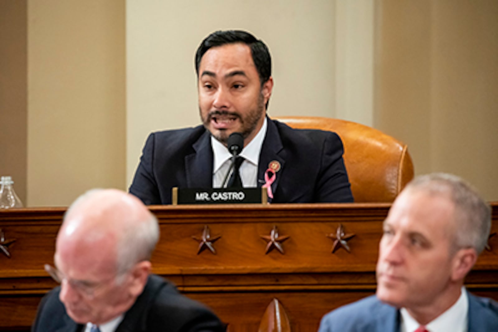 Rep. Joaquin Castro (D-Texas) speaks during a House Intelligence Committee impeachment inquiry hearing in Washington on Wednesday, Nov. 20, 2019.