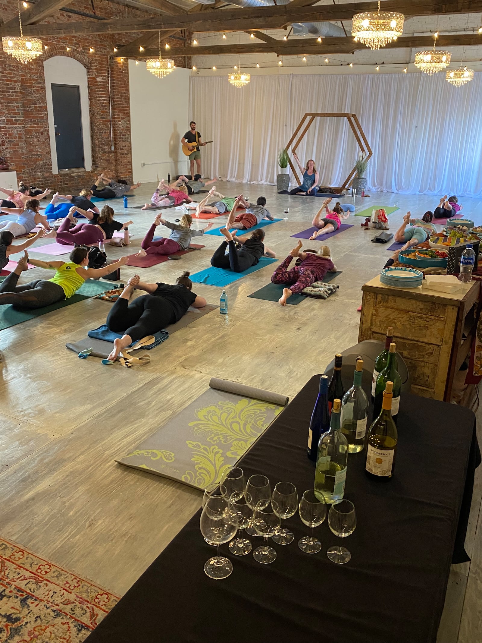 The Brightside Music & Event Venue will host Yoga & Wine Wednesday on March 29. PHOTO BY LIBBY BALLENGEE 