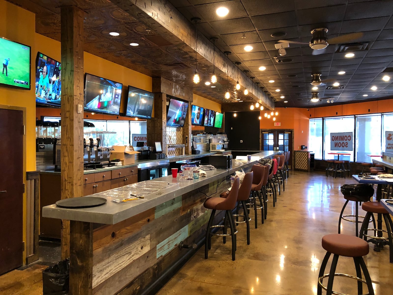 A sneak peek inside the Dayton area's newest Elsa's location, opening in summer 2018. The new Elsa's Corner Cantina in Sugarcreek Plaza on Wilmington Pike promises not to be like your parents' Elsa's. Expect a modern look, a patio and Bad Juan's on tap as part of the special features. MARK FISHER/STAFF