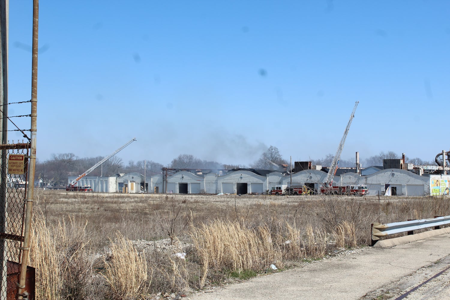 Fire at Wright brothers airplane factory site