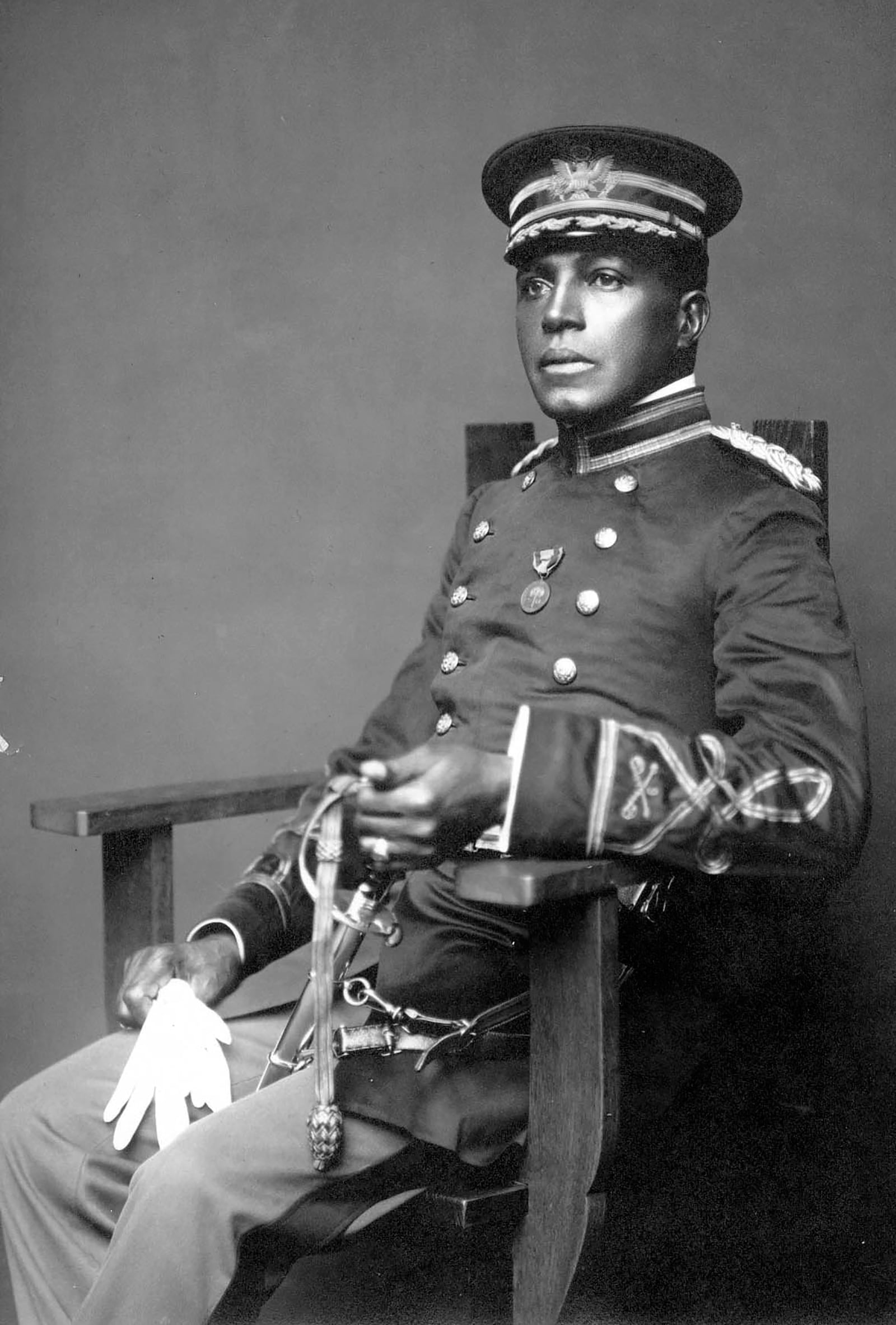 Portrait of Maj. Charles Young taken in 1916 around the time he was awarded the Spingarn Medal, the highest honor of the NAACP. PHOTO COURTESY OF THE AFRO-AMERICAN MUSEUM AND CULTURAL CENTER