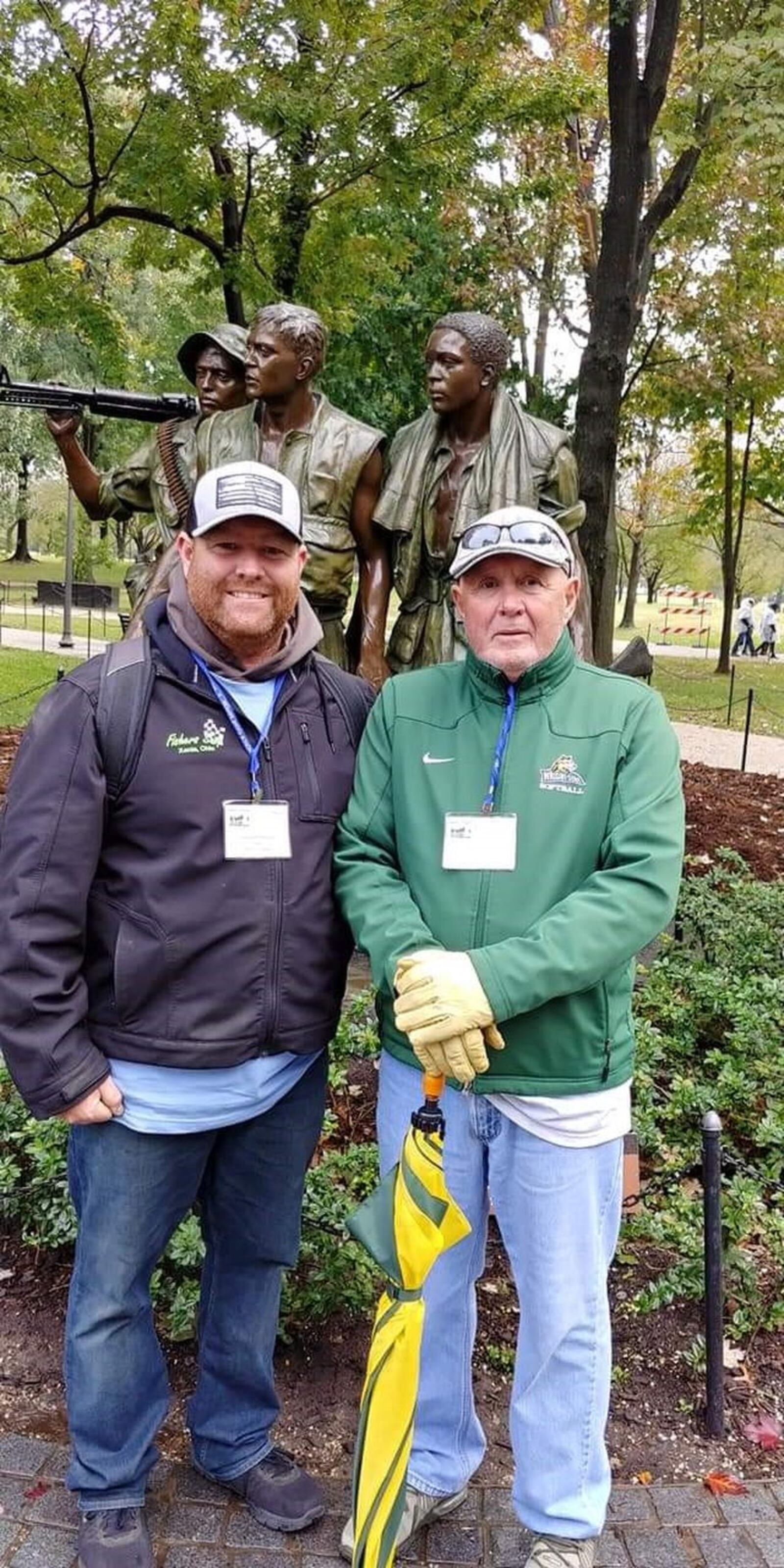 Dave Brittingham, and son Josh at Vietnam Memorial in Washington DC 2 weeks ago. Josh is Iraq war vet. CONTRIBUTED