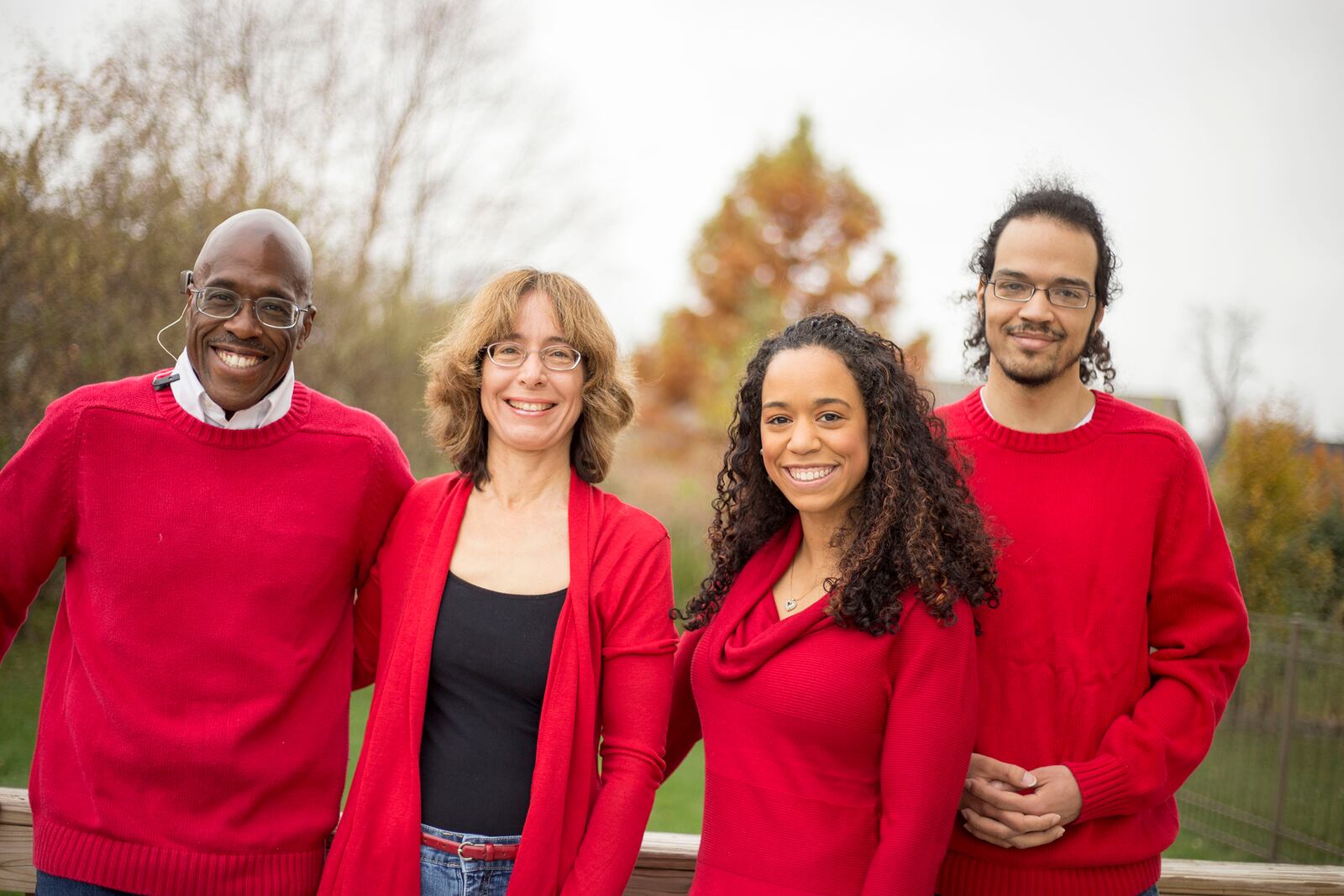 Brandon White, left, and his wife Meg Evans and their two adult children, Tara Hux and Brandon White. CONTRIBUTED