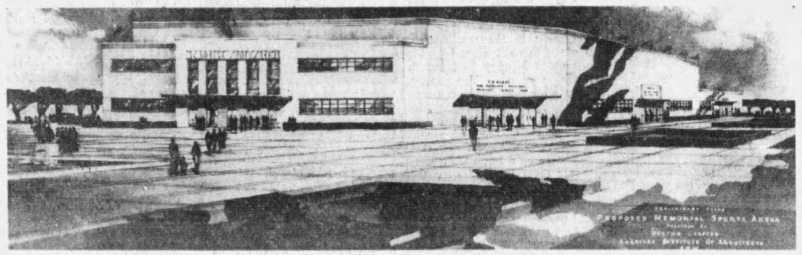 In 1948, a $4,000,000 War Memorial Sports Arena was proposed. DAYTON DAILY NEWS ARCHIVES