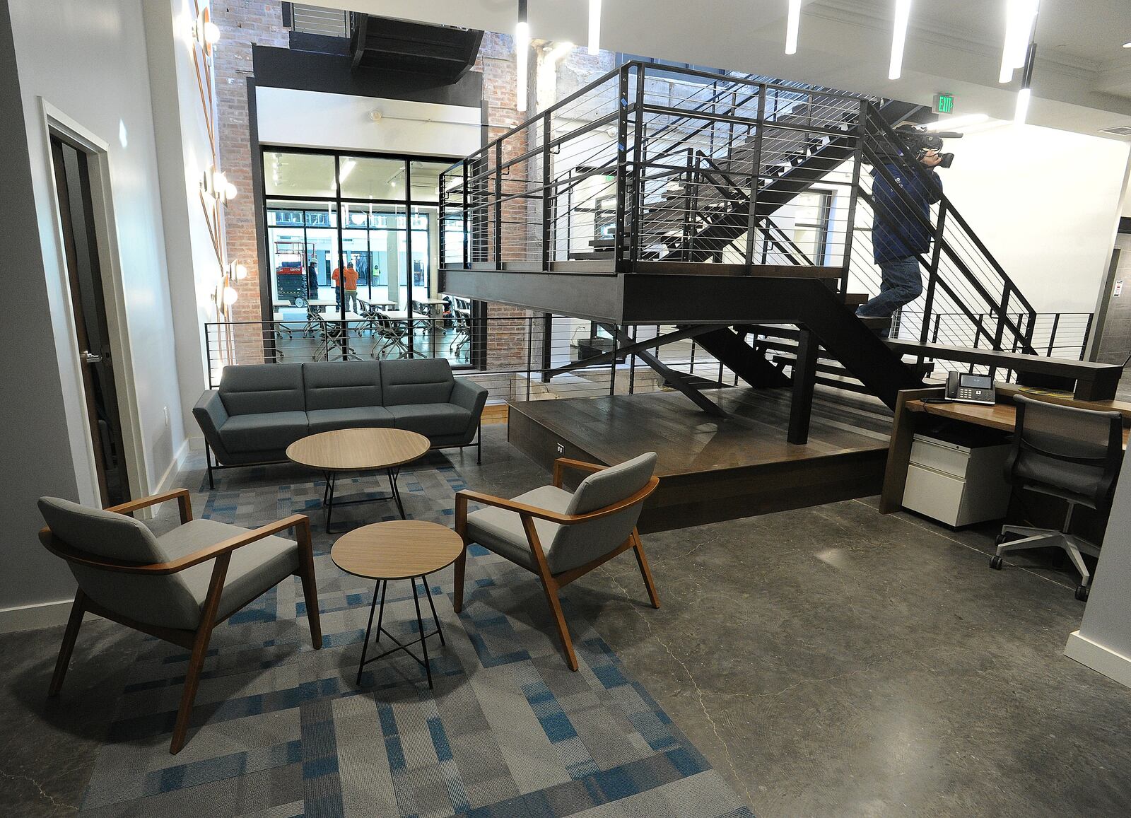 The Dayton Daily News received a sneak peak of the hub on Tuesday, which fills about 95,000 square feet of space in the arcade complex. MARSHALL GORBY\STAFF