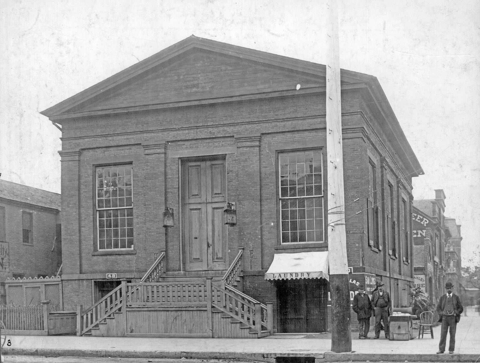 John H. Patterson purchased Temple Israel’s original building in 1890 for use as an NCR salesroom and training center. Courtesy of the Dayton Metro Library.