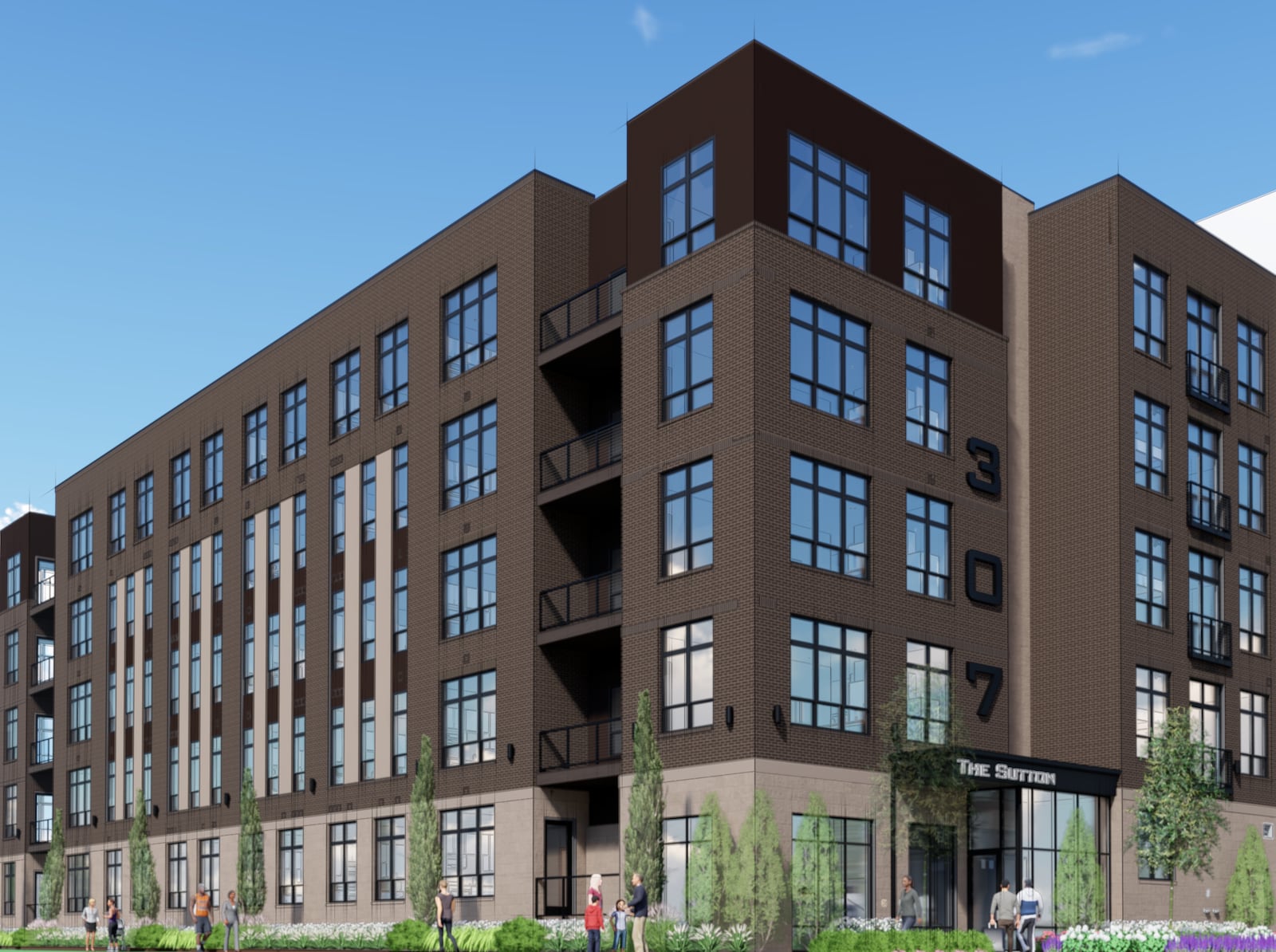 A new apartment building called the Sutton is planned for the Water Street District. CONTRIBUTED