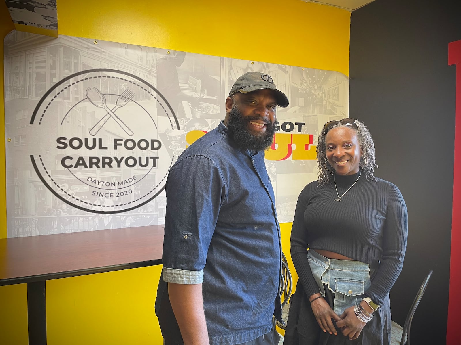 Soul Food Carryout is open at 3907 W. Third St. in Dayton. Pictured are owners Chef Mark Brown and Juanita-Michelle Darden. NATALIE JONES/STAFF