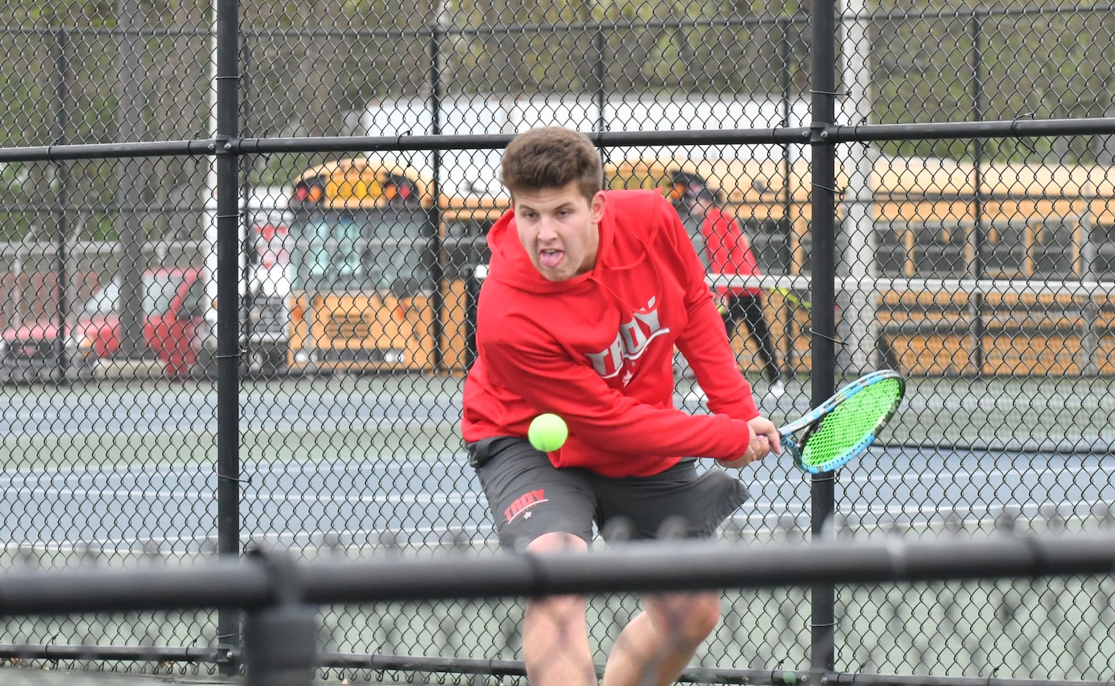 Troy senior Noah George is one of many who have learned the sport from Troy coach Mark Goldner. Greg Billing/Contributed