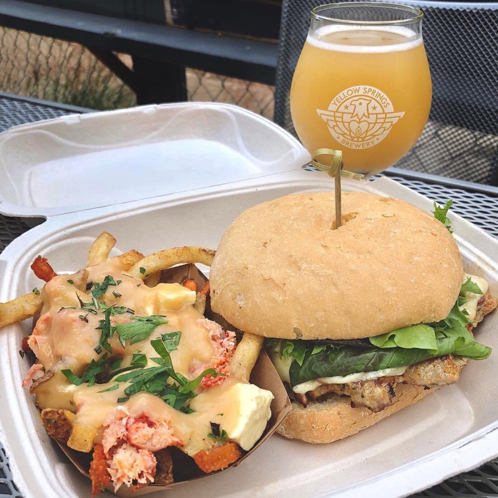 Lobster poutine and the Harvest Burger from Harvest Mobile Cuisine. CONTRIBUTED