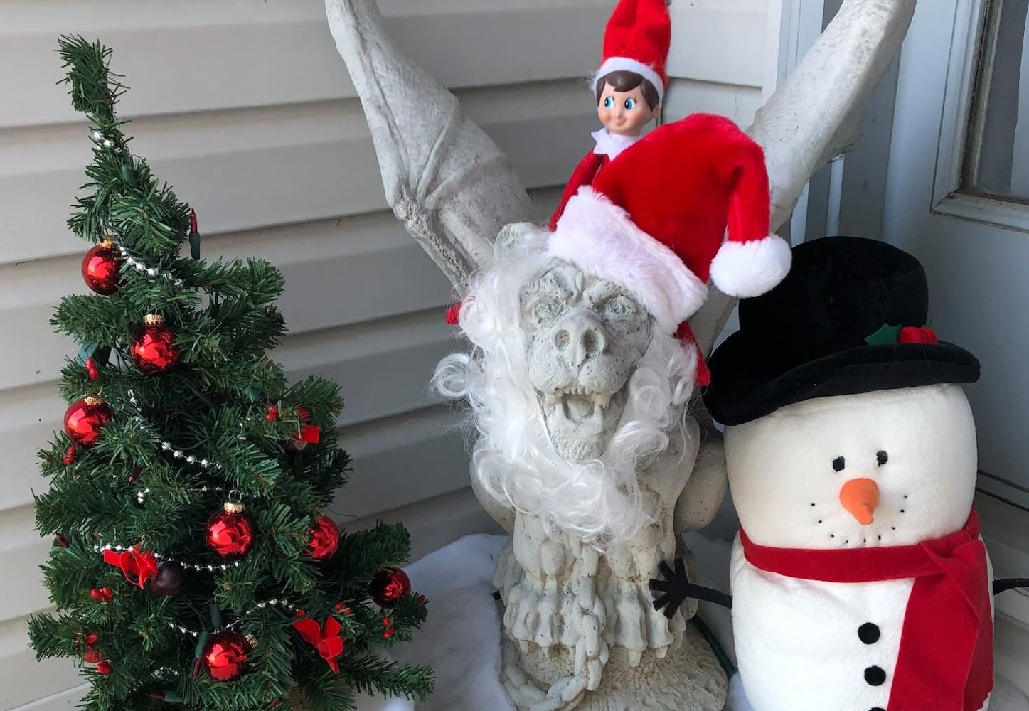 Frank the Christmas Gargoyle raises money for charity