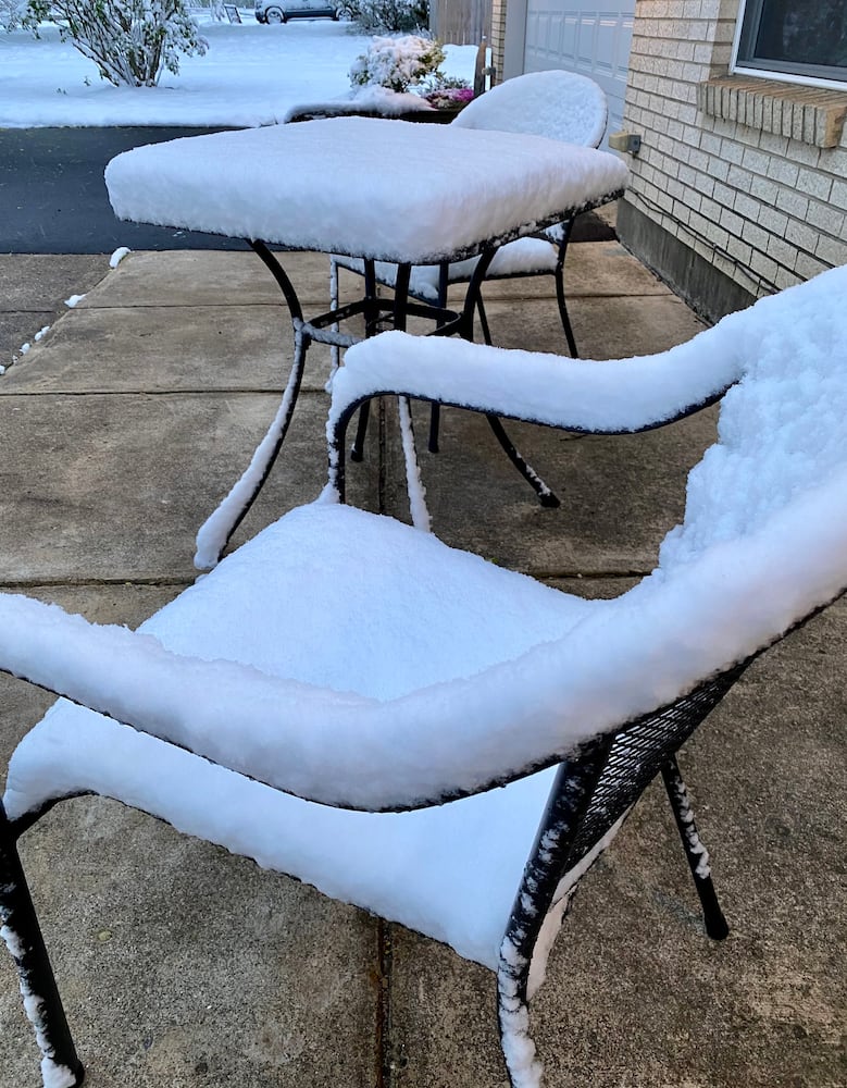 PHOTOS: Snowfall in April in the Miami Valley