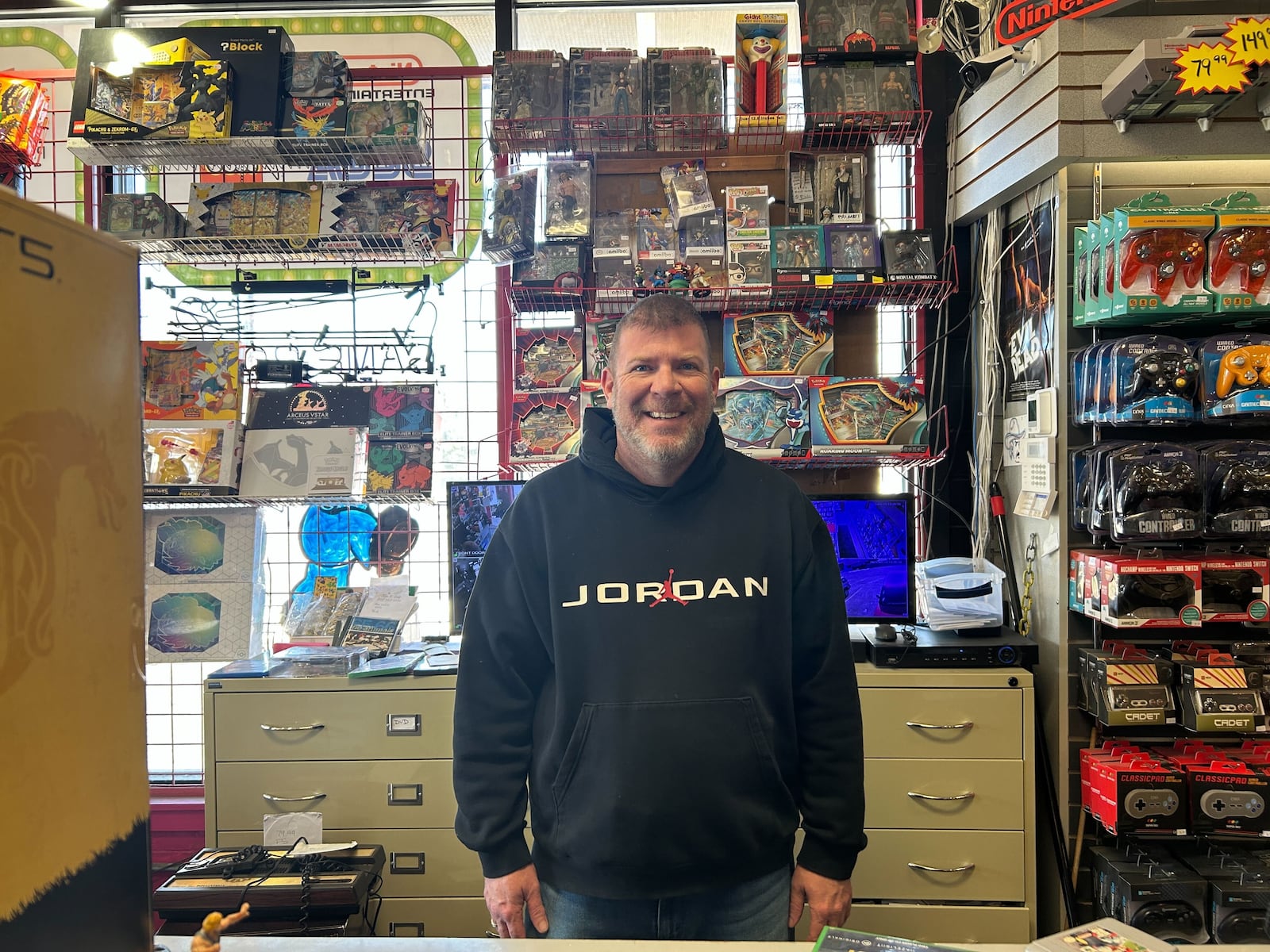 Game Cycle owner Eric Beason. Game Cycle is a retro game store and arcade located at 1300 St. Paris Road, Springfield. The shop also sells retro DVDs, records and memorabilia.  Photos by Alex Cutler