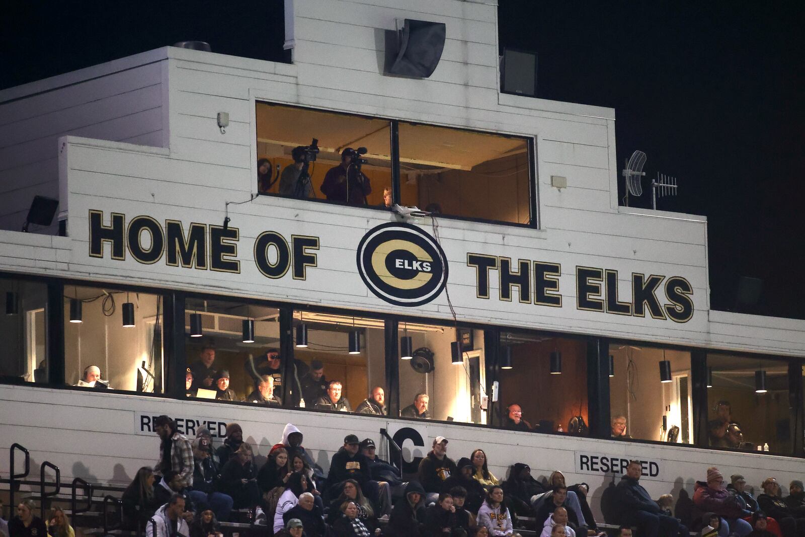 The scene at Centerville High School during a game Springfield in the Division I, Region 2 playoffs on Friday, Nov. 3, 2023, at Centerville. David Jablonski/Staff