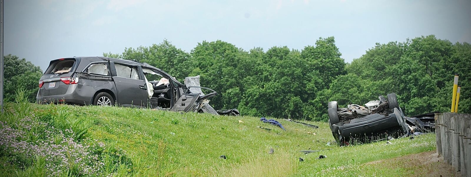 One person died and two were injured after a crash on state Route 4 in Riverside on June 8, Riverside Police reported. MARSHALL GORBY/STAFF