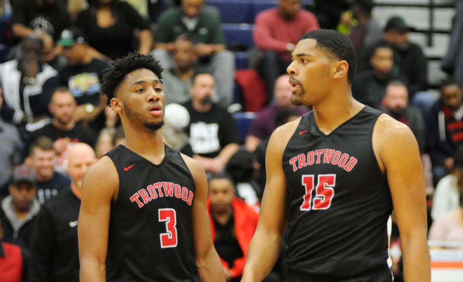 Sammy Anderson and Justin Stephens of Trotwood-Madison. MARC PENDLETON / STAFF