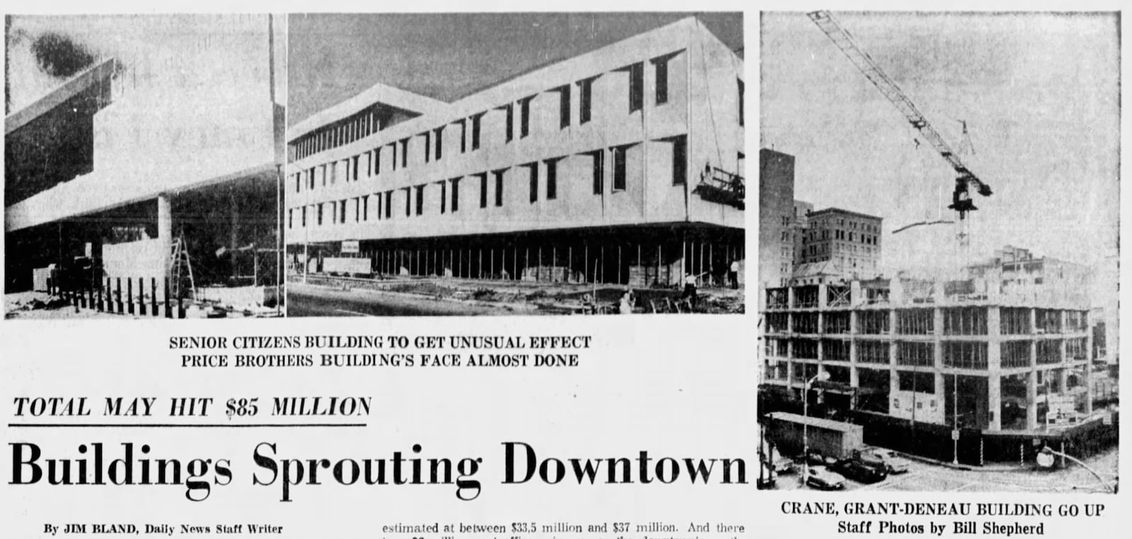 Nov. 3, 1968: Buildings sprouting downtown. DAYTON DAILY NEWS ARCHIVES