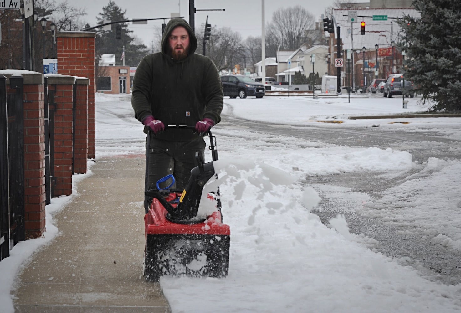 PHOTOS: First heavy snowfall of the season hits the Miami Valley