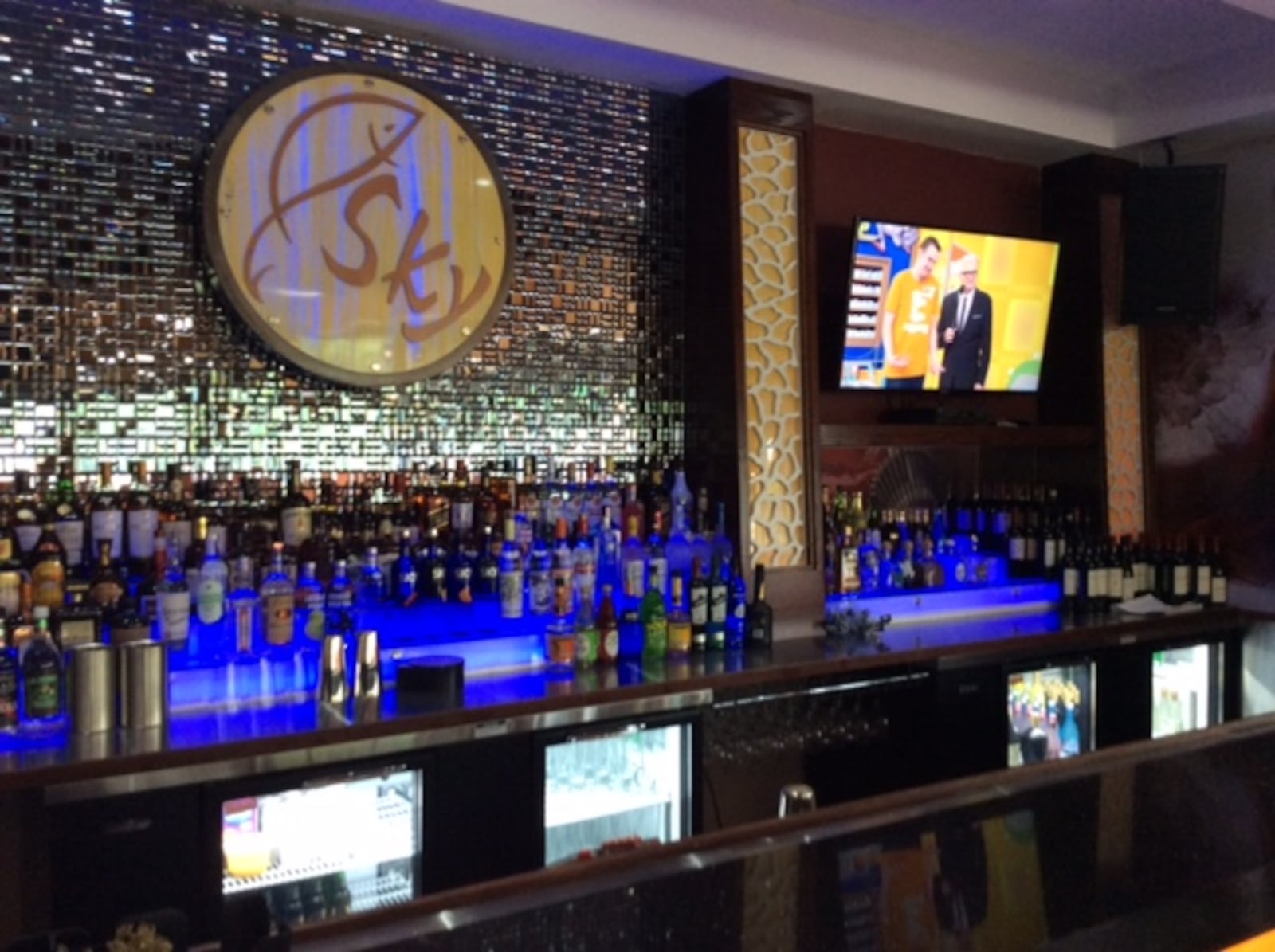 The bar of Sky Asian Cuisine will have an extensive sake list. It will host a grand opening Thursday, June 30 after extensive renovations to the interior of the restaurant at 4090 Wilmington Pike. MARK FISHER/STAFF