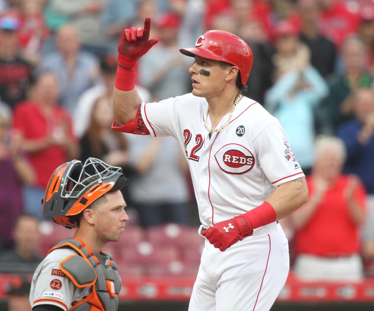 Photos: Derek Dietrich hits two three-run home runs for Reds