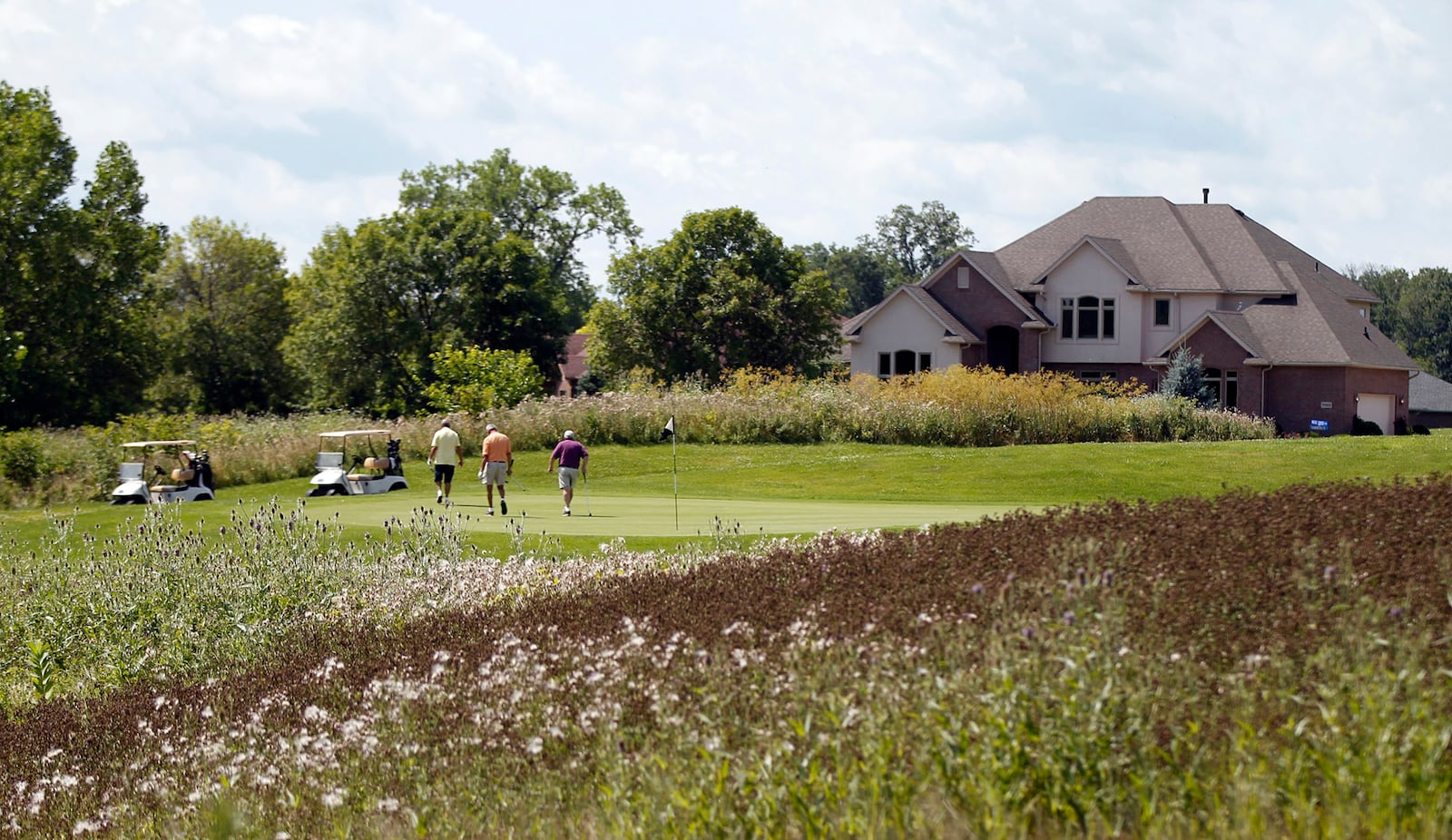 The Moss Creek subdivision and golf course on the south side of Westbrook Rd. in Trotwood.  TY GREENLEES / STAFF