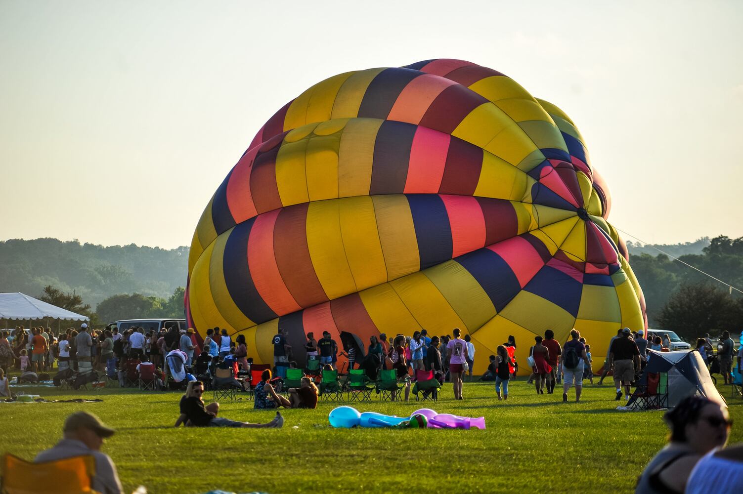 Ohio Challenge balloon glow and fireworks