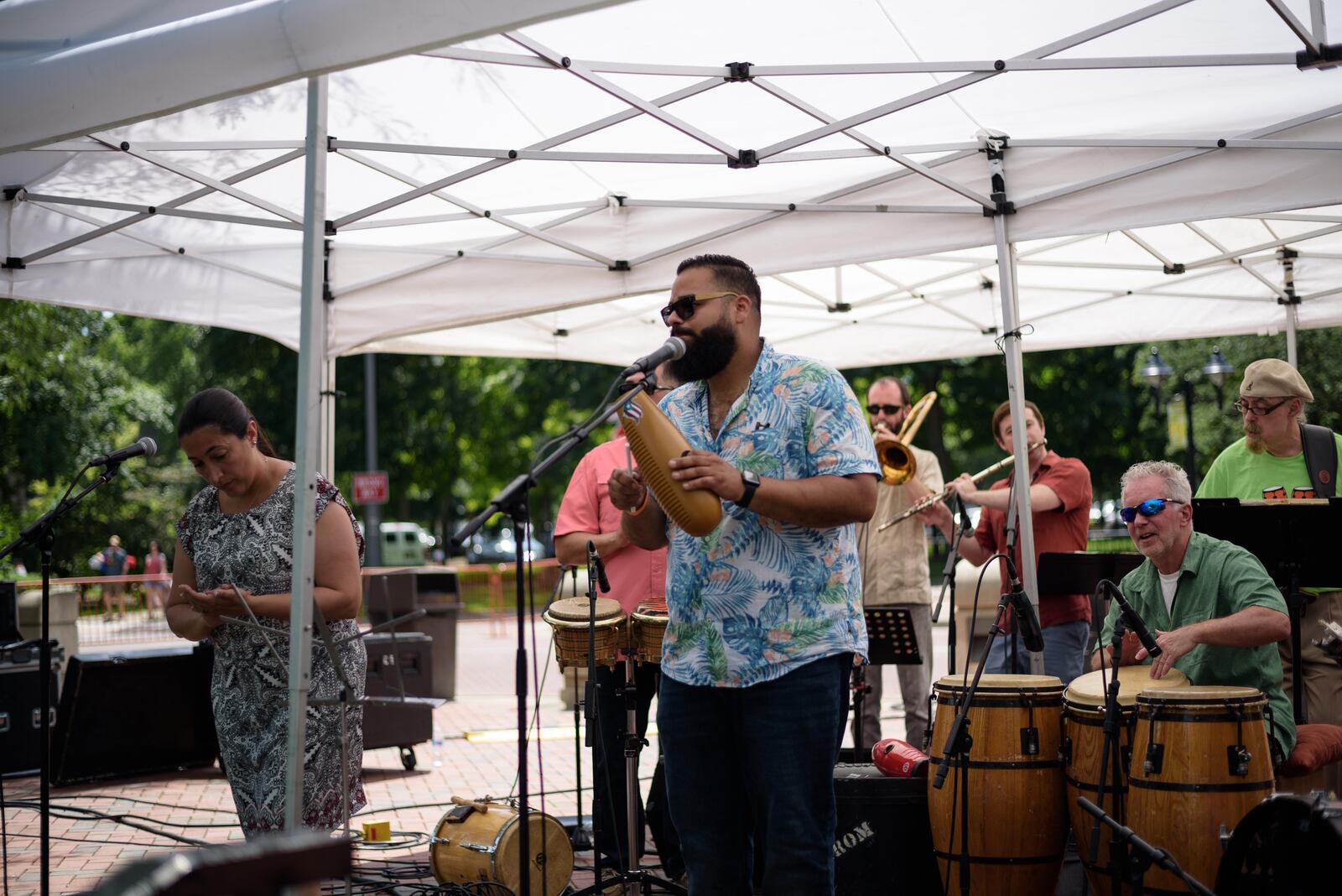 6 restaurants, including Amber Rose, Archer's Tavern, Basil's, El Meson, Giovanni's and What the Taco food truck, participated in a Taco Fiesta Sunday, June 30, at Fraze Pavilion, 695 Lincoln Park Boulevard in Kettering. TOM GILLIAM / CONTRIBUTING PHOTOGRAPHER