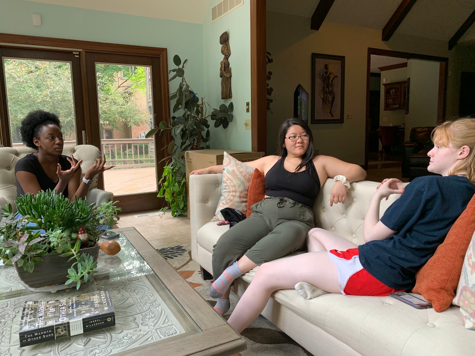 (Left to right) Mawuena Nenonene, Lily Chen and Marga Franz are all rising seniors at Beavercreek High School. In May, they and two of their classmates (Isaiah Franco and Trinity Myers) gave a presentation to school administrators on the discrimination and racism they regularly face in school from teachers and students.