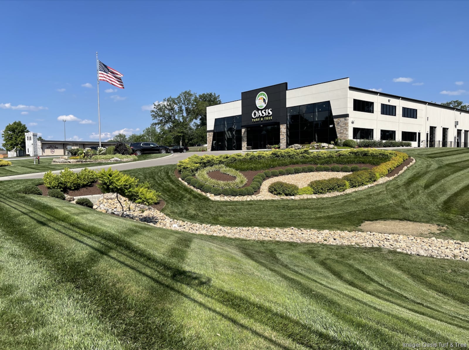 Oasis Turf & Tree headquarters at 897 Loveland Madeira Road in Hamilton County’s Loveland. The company is constructing a similar facility in Miami Twp. between Byers Road and Interstate 75. CONTRIBUTED