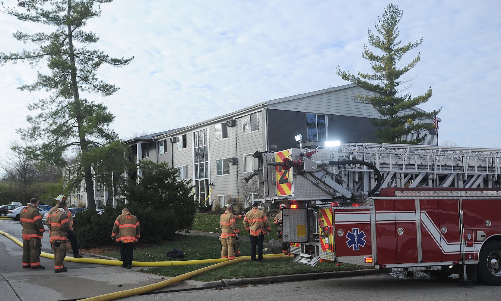 Apartment complex damaged in fire