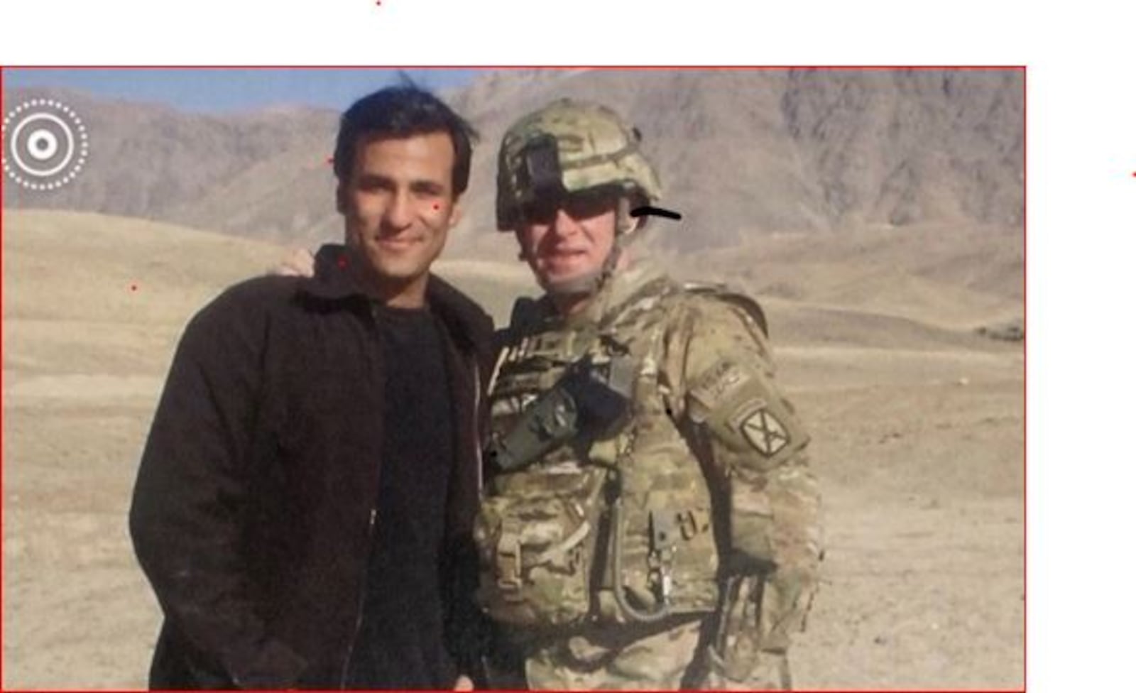 Centerville resident Army Col. James Dapore with an Afghan interpreter "Sami" while they served in Afghanistan. Sami has been living in the United States for nearly a decade. Dapore's sister posted this photo on social media. Contributed.