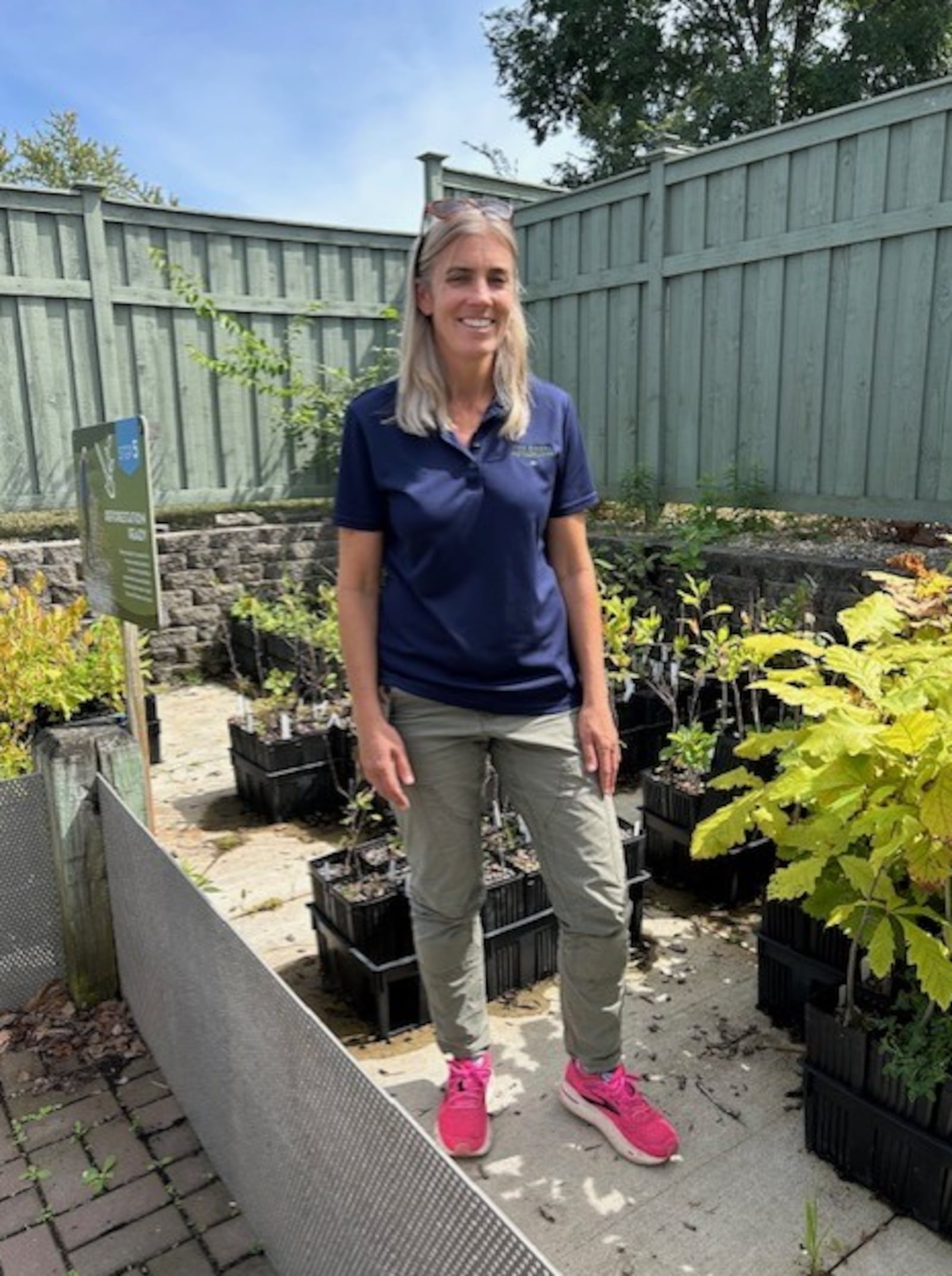 Jennifer Davit, horticulturist for Five Rivers MetroParks, shows off Cox Arboretum’s tree nursery. CONTROBIUTED