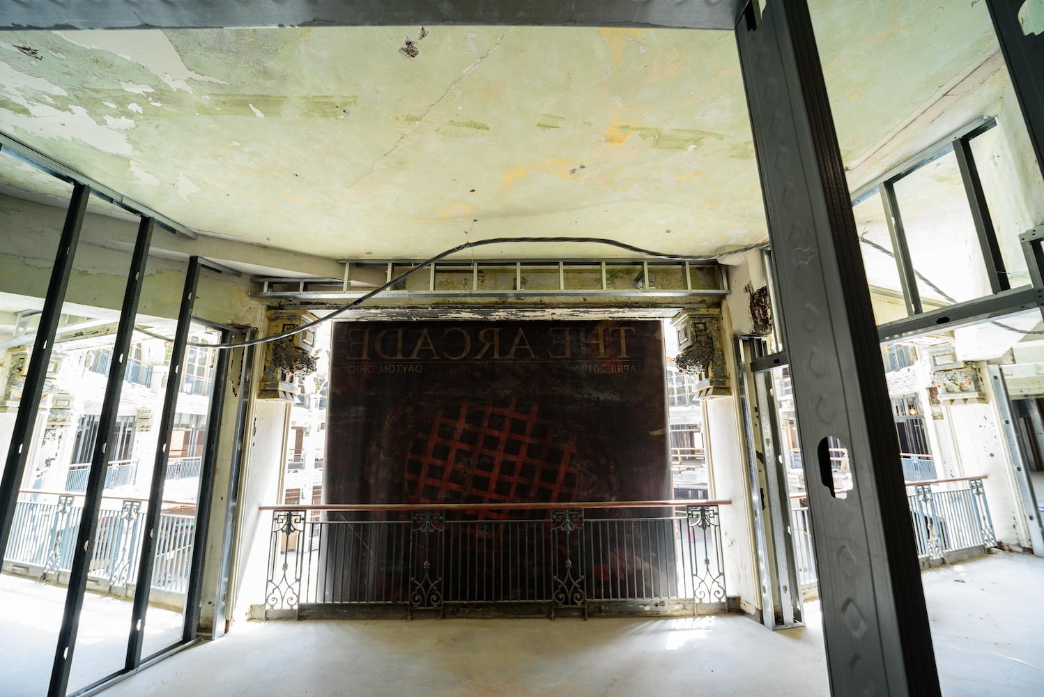 Photos of Dayton Arcade construction progress summer 2020