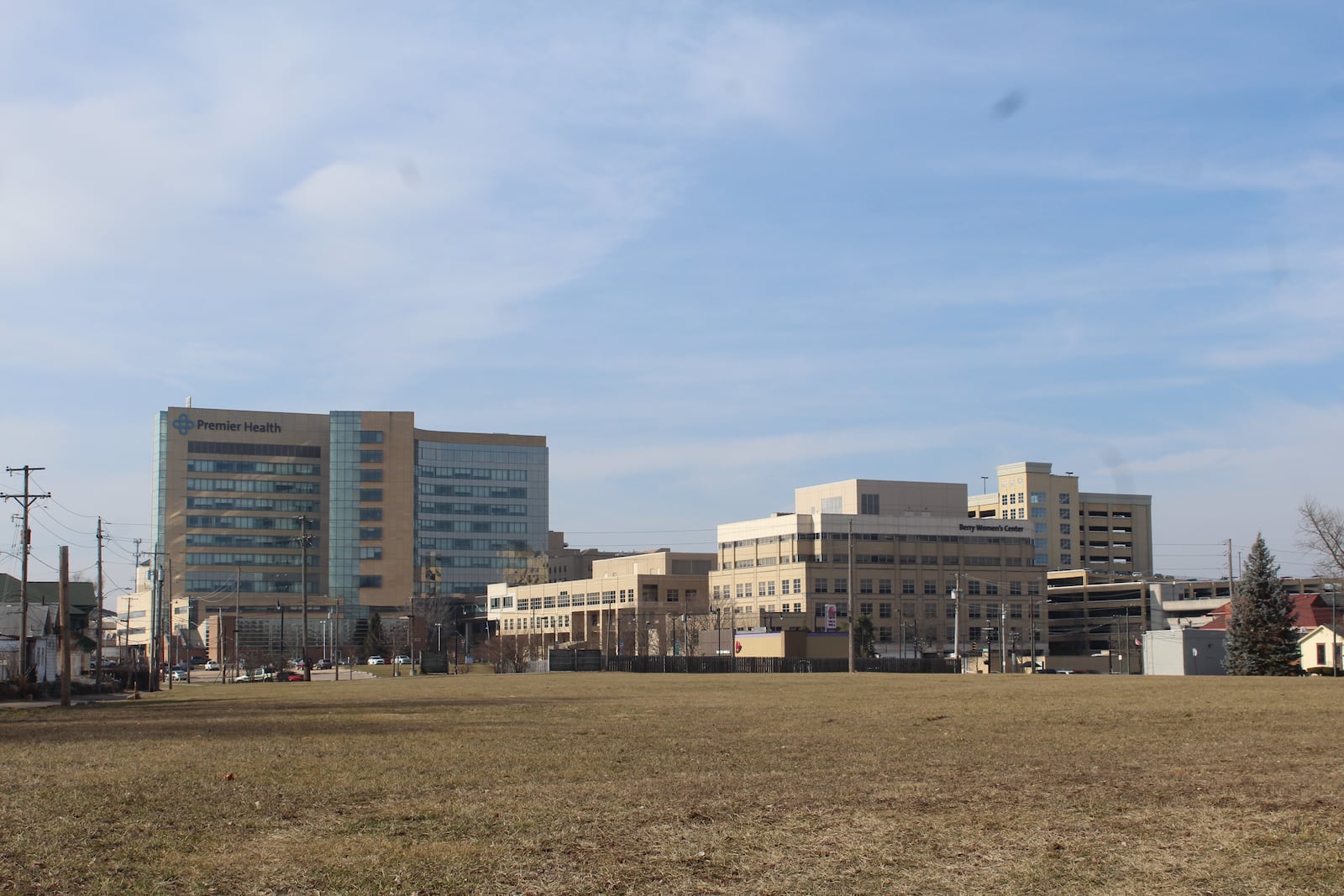 The former Patterson-Kennedy school site that is being targeted for redevelopment into 240 new apartments. CORNELIUS FROLIK / STAFF