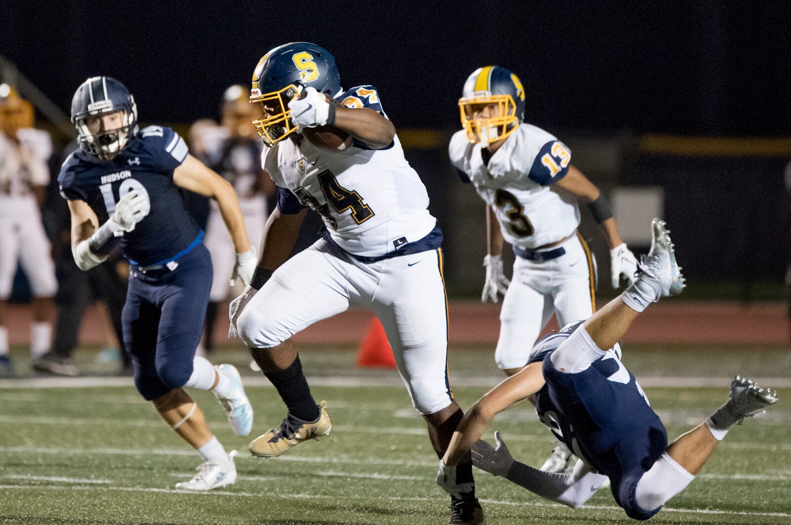 Springfield junior Tavion Smoot. Springfield defeated host Hudson 16-10 in a Week 3 high school football game on Friday, Sept. 7, 2018. K.M. KLEMENCIC / CONTRIBUTED