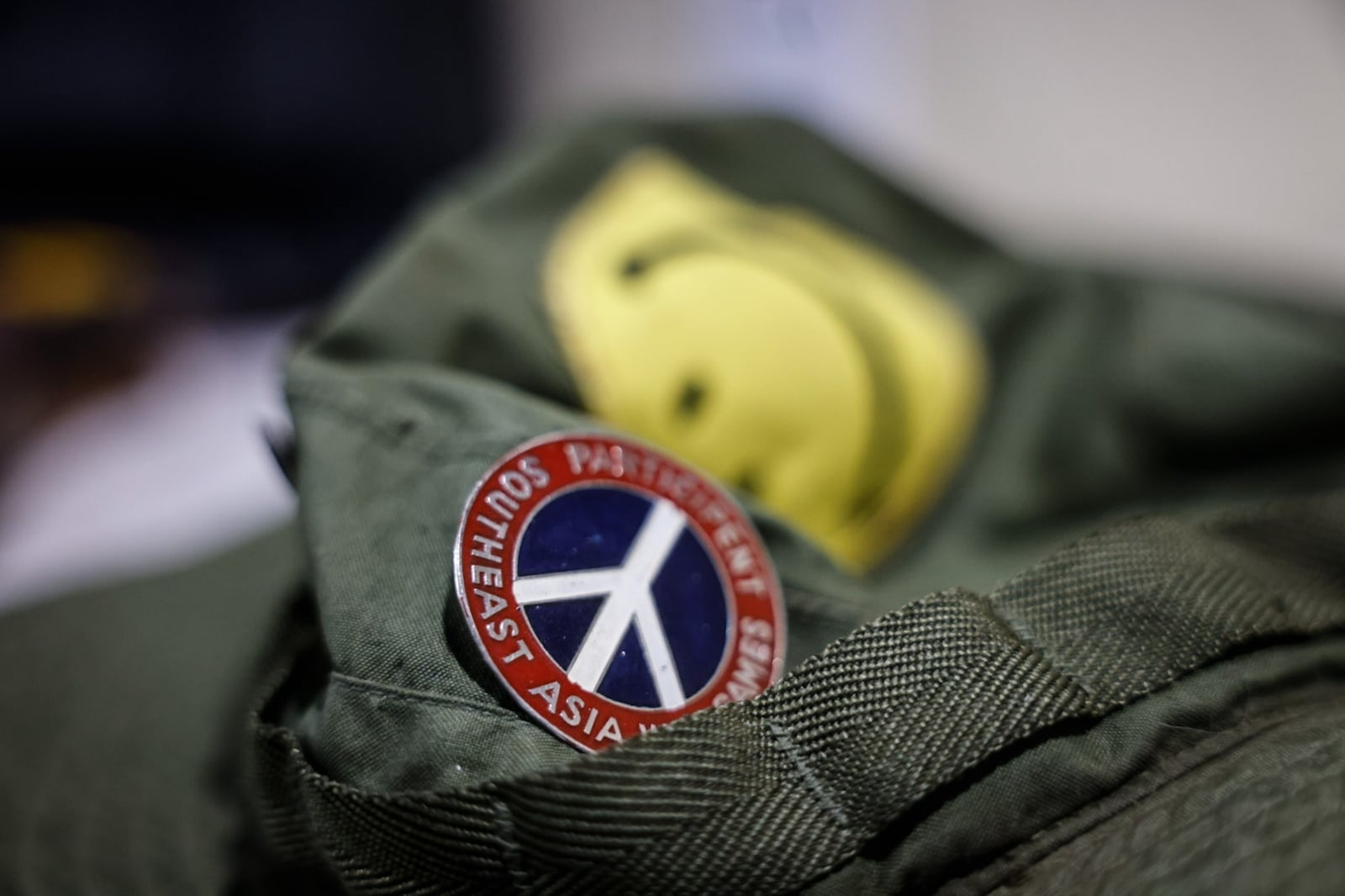 Army nurse Abby Auclair wore this hat while serving in Vietnam in the early 1970s. JIM NOELKER/STAFF