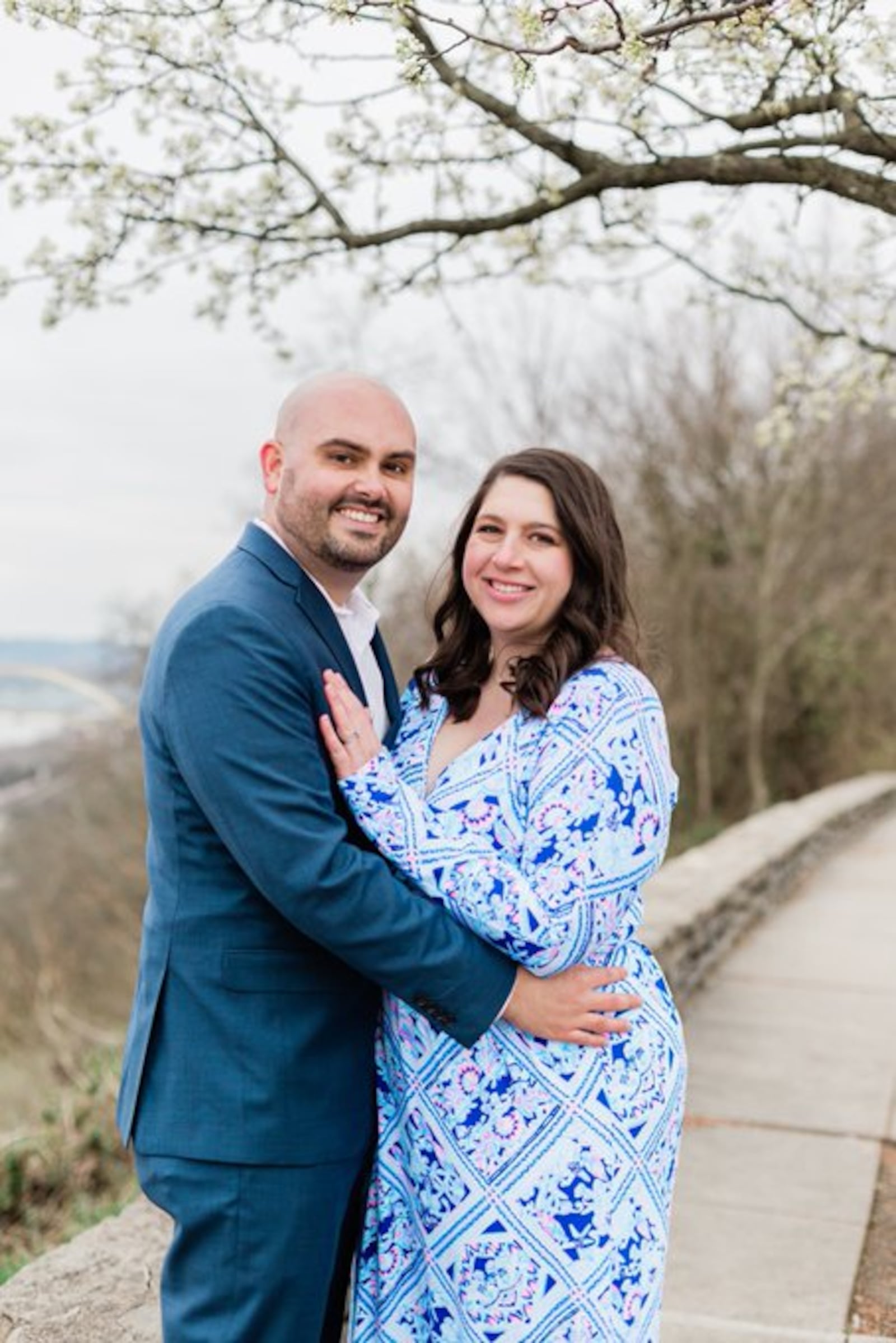 James and Hannah Buechele couldn’t go through with a wedding scheduled for March 21 in Orlando because of coronavirus so had to have  a smaller event in Cincinnati instead.