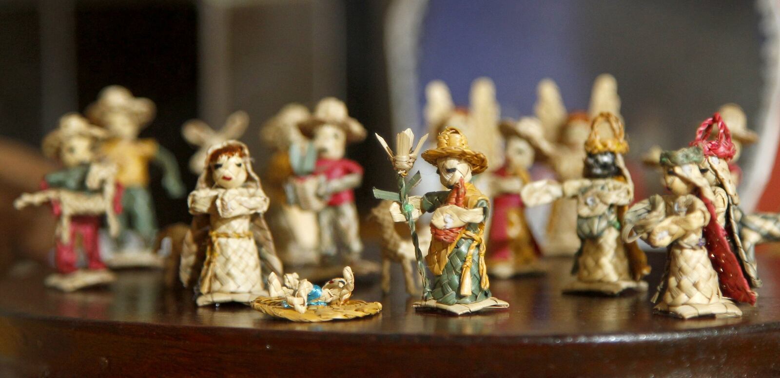 The University of Dayton is displaying Nativities with a Latin origin as part of the annual exhibit “At the Manger: World Nativity Traditions.” The scenes are created in many shapes and sizes including miniatures. LISA POWELL / STAFF