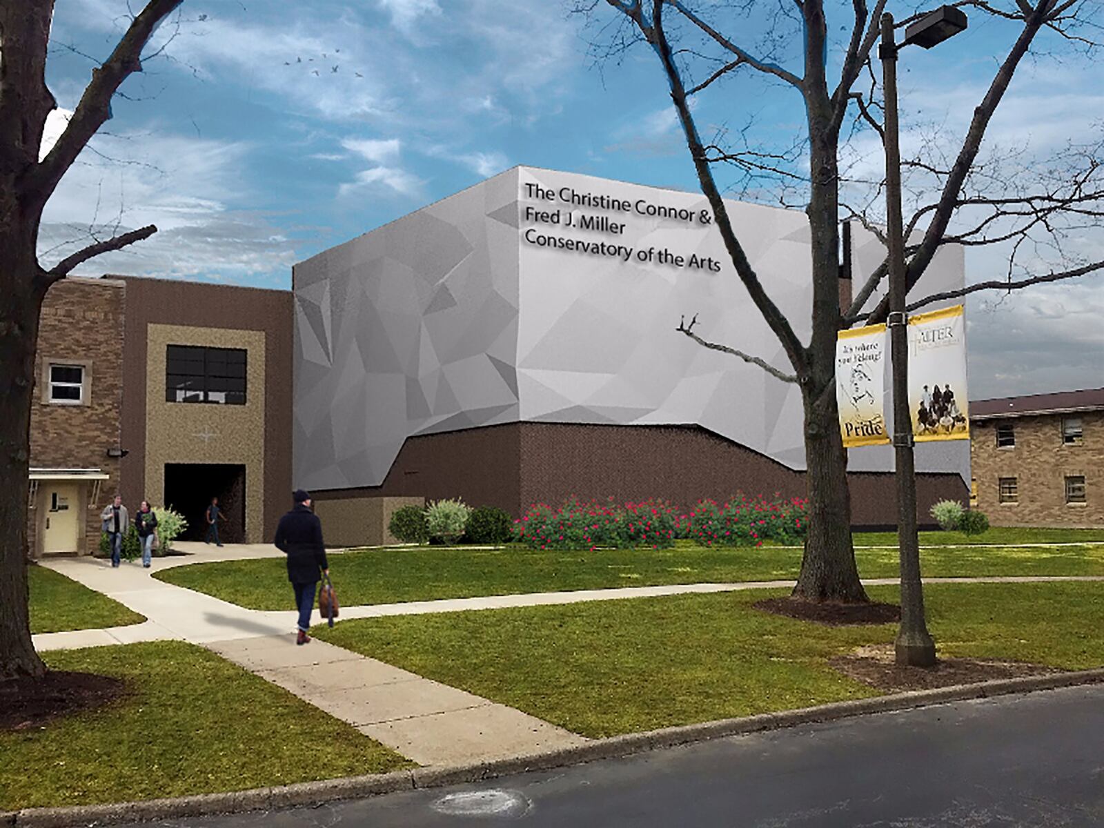 Construction of a new wing at Alter High School in Kettering is expected to begin in the spring/summer of 2017. The building will feature a 236-seat theater, an art gallery and classroom, a two-story band and music room, a dance studio and other amenities. Contributed