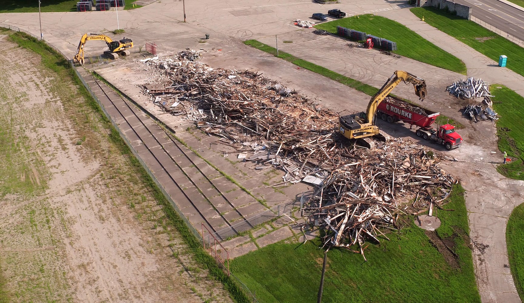 PHOTOS: Buildings demolished at old Montgomery County Fairgrounds