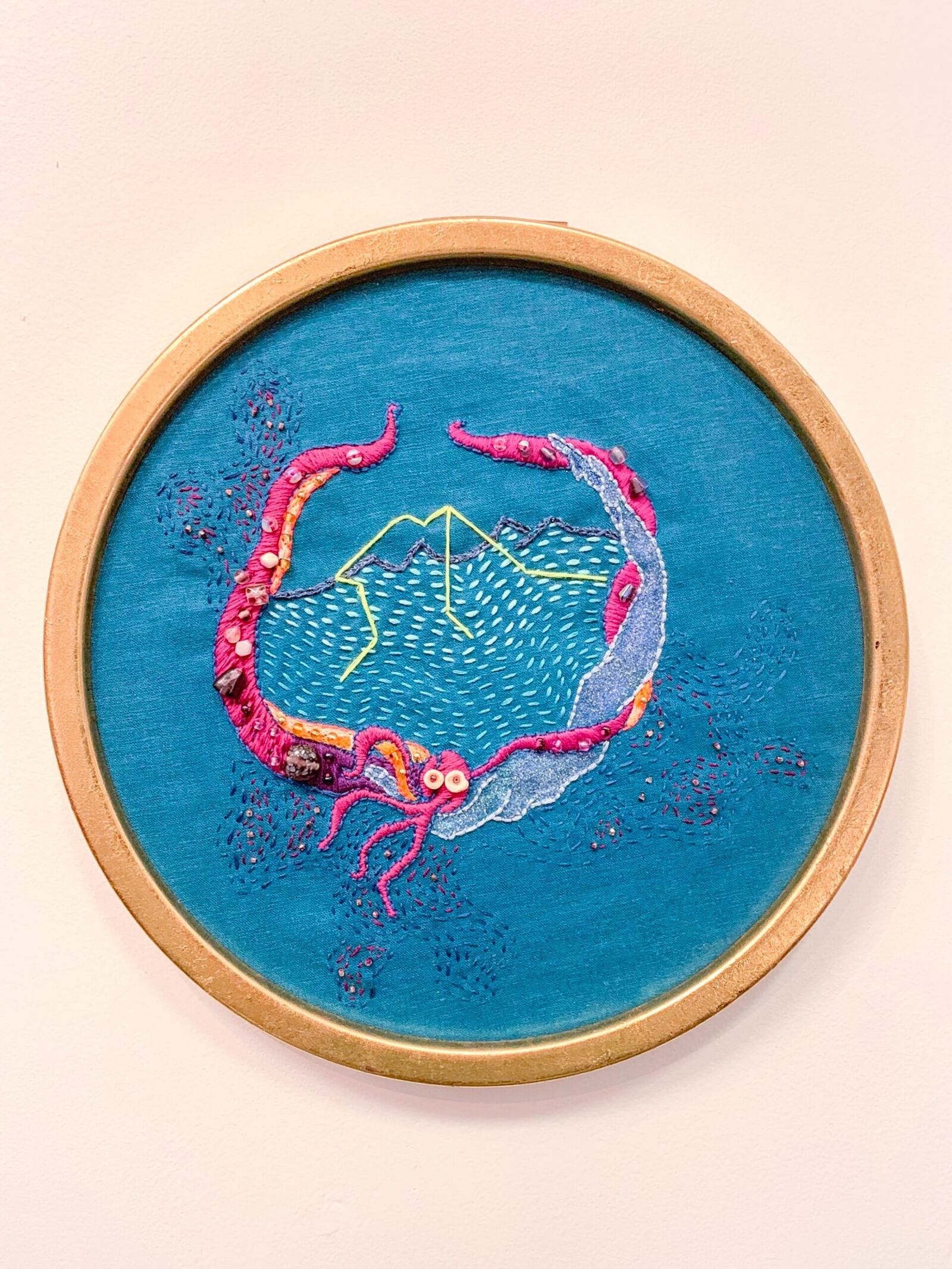 "Aquarius" embroidery from Ixchel Studio