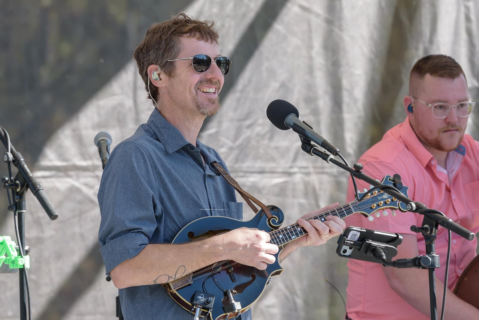 Greene County Parks & Trails hosted the Backyard Jamboree, featuring Xenia-based national bluegrass act Joe Mullins and the Radio Ramblers at Caesar Ford Park in Xenia on Sunday, Oct. 20, 2024. TOM GILLIAM / CONTRIBUTING PHOTOGRAPHER