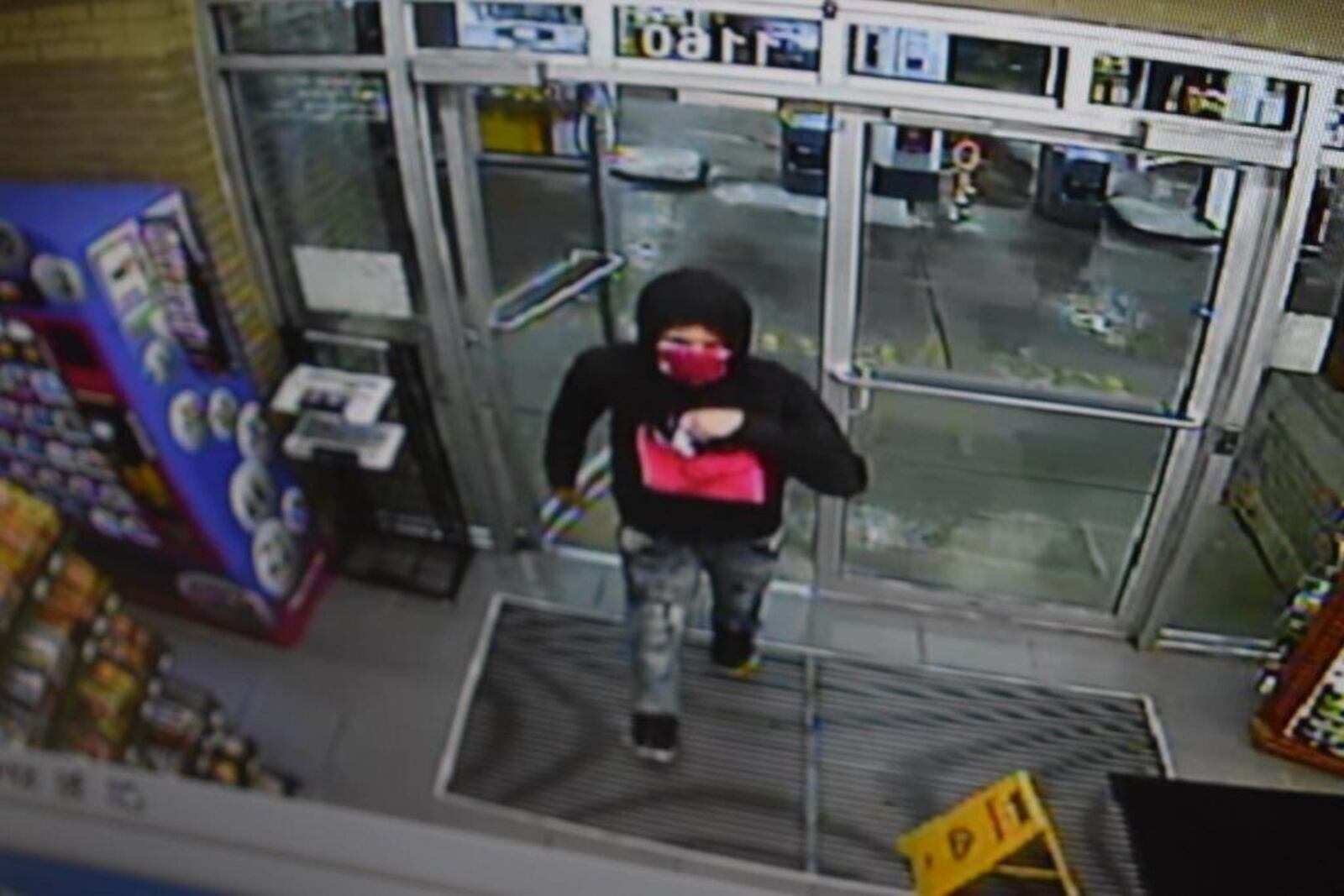 Officers are looking for three male subjects in connection with the armed robbery of a Shell gas station. Photo courtesy Miamisburg police.