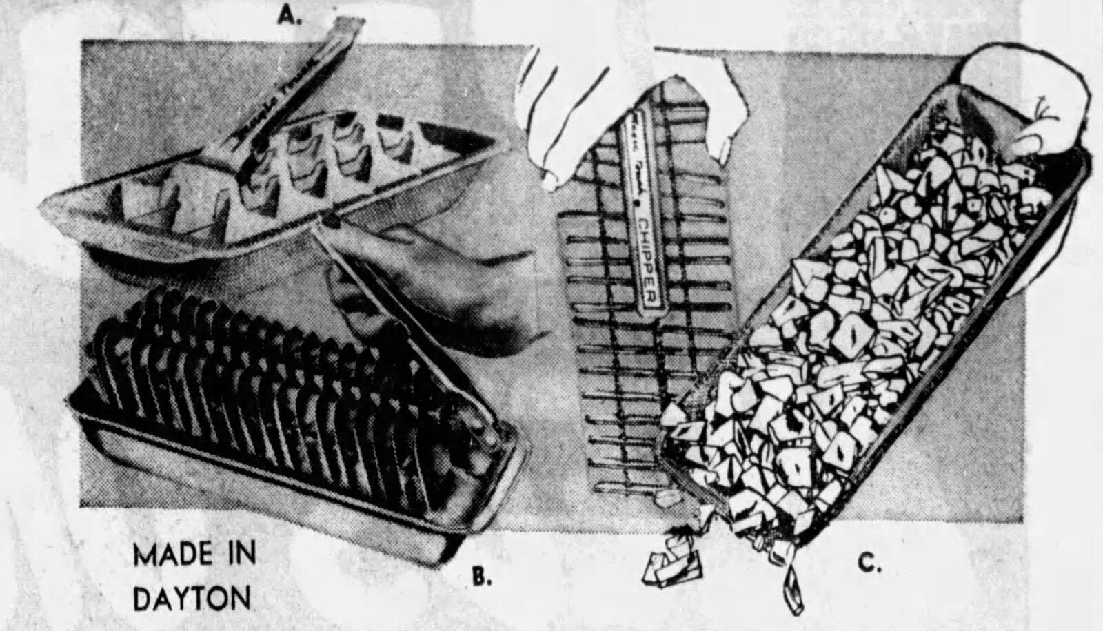 Ice Cube trays made in Dayton.