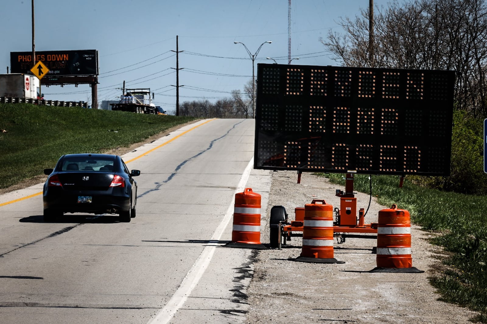 The northbound entrance ramp to I-75 from Dryden Road closed in April 2023. JIM NOELKER/STAFF