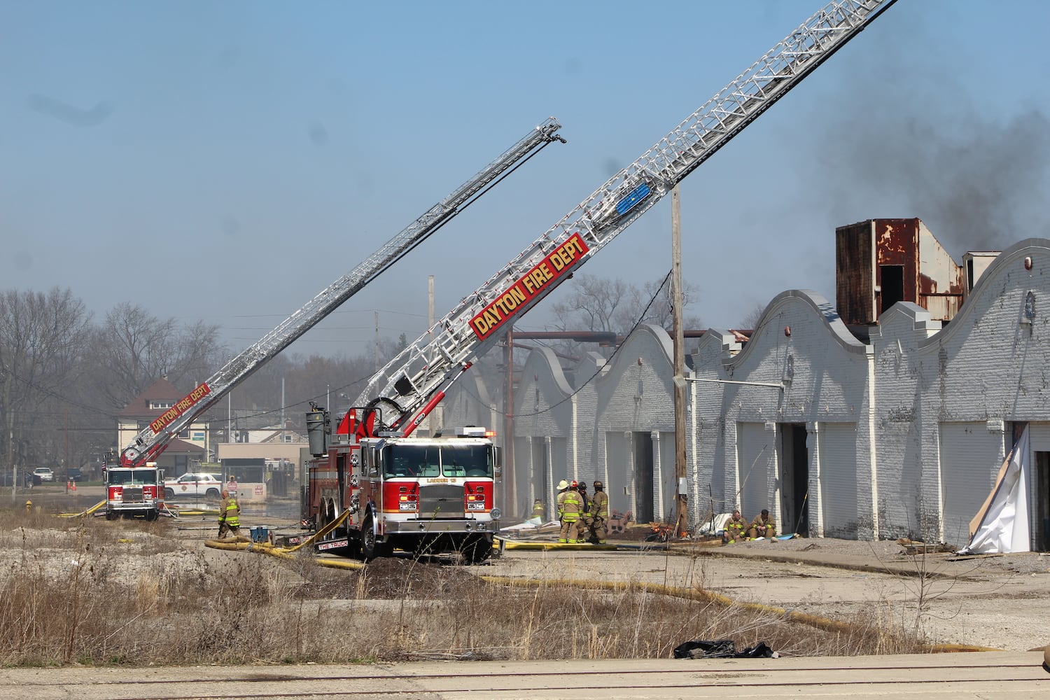 Fire at Wright brothers airplane factory site