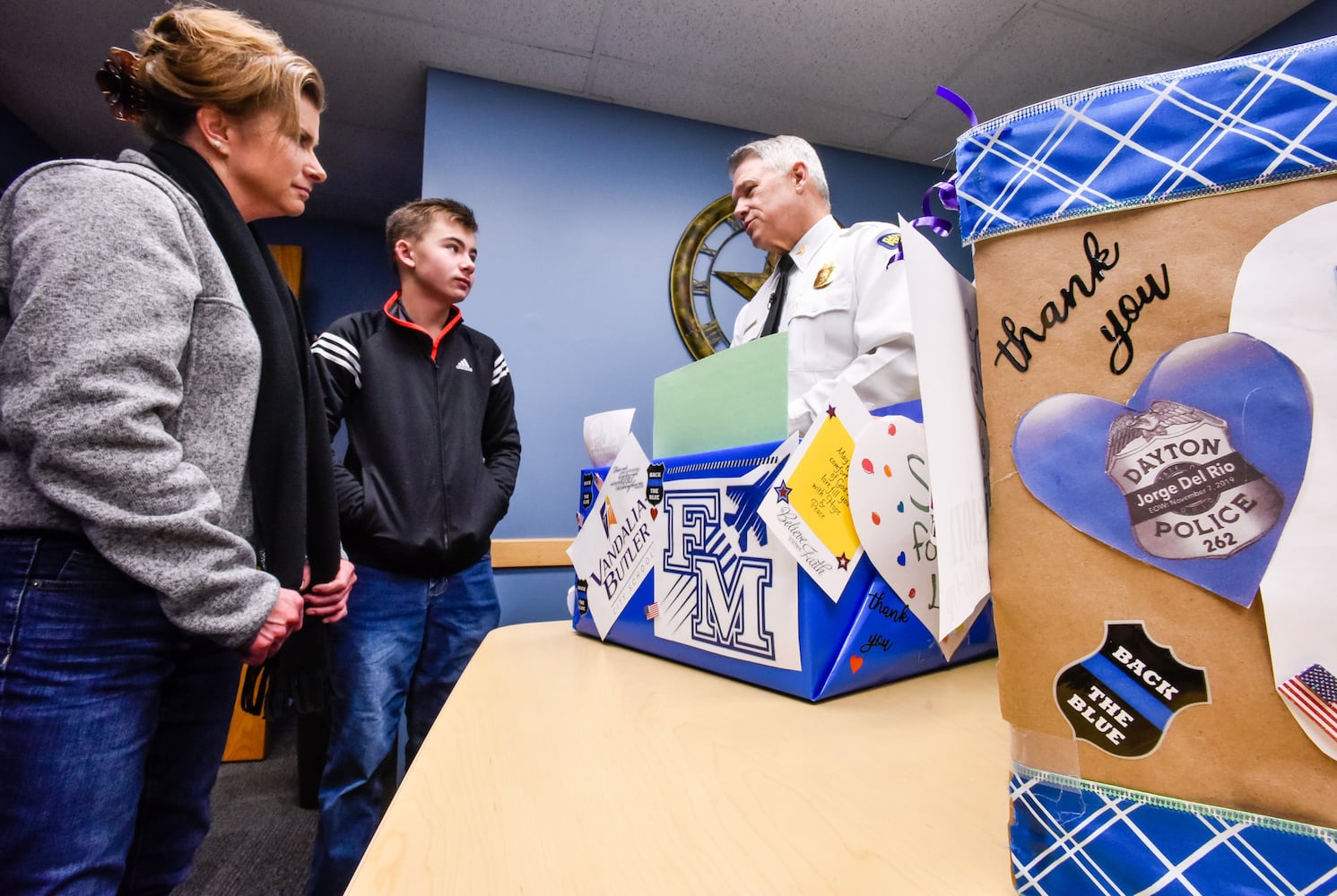 Thank You letters delivered to Dayton Police and Jorge Del Rio family