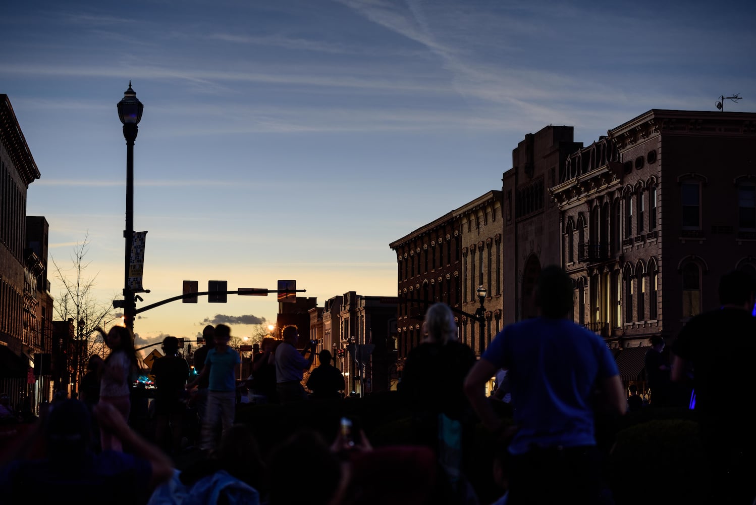 Eclipse on the Square total eclipse viewing party in Downtown Troy